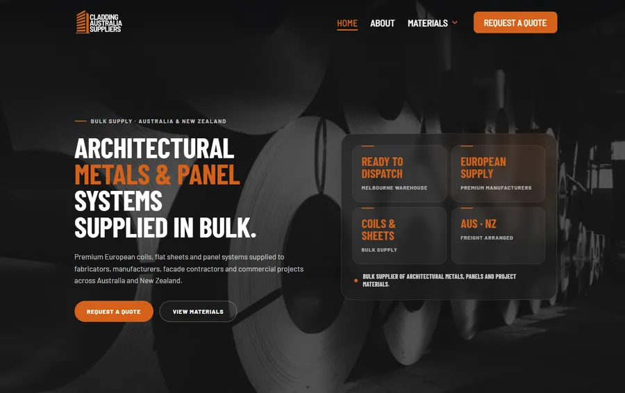 Homepage of Cladding Australia